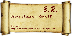 Braunsteiner Rudolf névjegykártya